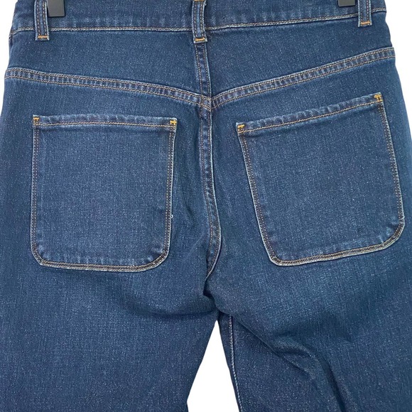 FRAME Le High Embellished Straight Jeans In Waldane Gold Studs Side Zip Size 28 - Picture 7 of 11